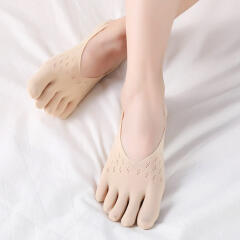 벨벳 메쉬 발가락 덧신 양말