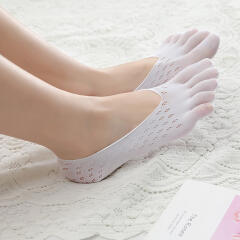 벨벳 메쉬 발가락 덧신 양말