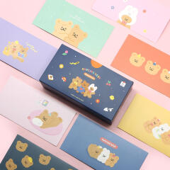 핑크풋 댄싱베어 가로 봉투 세트