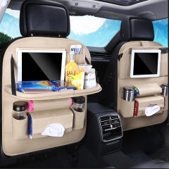 에코벨 차량용 뒷자석 멀티수납포켓 테이블/정리 홀더 시트백