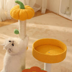 캣냐옹 플라워 펌킨 스크래쳐 고양이 용품