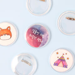 [아이디몬] 투명 그리기뱃지 6cm (아크릴원형)