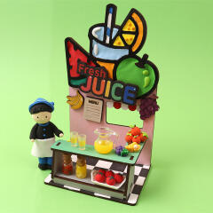 [아이디몬] 우드 DIY 과일주스가게 클레이세트