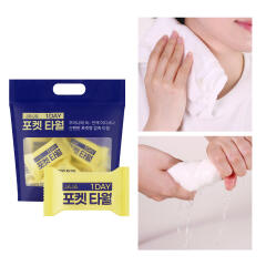 (1+1) 리르 원데이 포켓 휴대용 타월(15개입)/빅사이즈