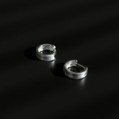 [925silver] One touch matt earring