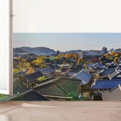 gb967-한눈에보이는한옥마을_불투명유리시트지