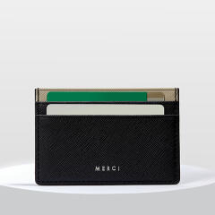 merci 카드지갑 블랙베이지 