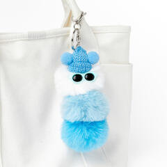 모자쓴 먼지키링 블루 