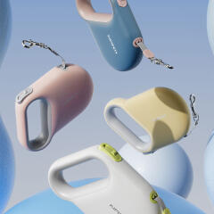 바우독 모던 컬러 소프트 핸들 자동리드줄