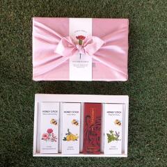 박덕근벌꿀 블렌딩 꿀스틱 4종 보자기포장