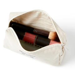 코튼라벨파우치 아이보리 