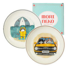 모리네코 귀여운 팝아트 고양이 파스타볼 2P