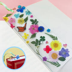 봄꽃 누름꽃 압화스티커 투명 아크릴 책갈피 만들기