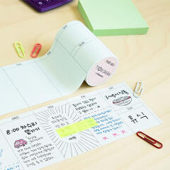 메모롤 점착메모지 위클리 플래너 (이지컷)