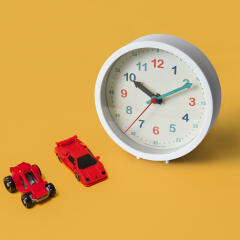 저소음 교육용 시계공부 탁상시계(화이트)