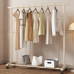 크림1단 이동식 스탠드 행거 옷걸이 옷장 철제 헹거