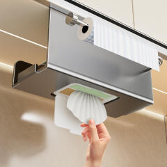 주방 키친타올 걸이 물티슈 케이스 수납장 틈새 선반