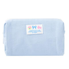 코튼라벨파우치 스카이블루 