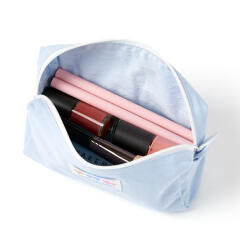 코튼라벨파우치 스카이블루 