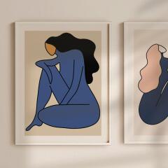Woman 일러스트 3종 인테리어 액자