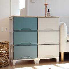 보노하우스 라노보 우드상판 서랍장 3단