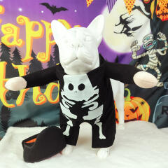 도그웨그 해골 코스튬 야광 옷 모자 세트 강아지 옷