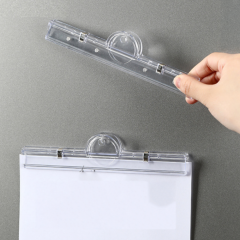A4 투명 자석 집게 다용도 클립 냉장고 메모 부착