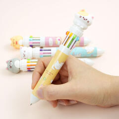 핑크풋 냥냥 피규어 10색 볼펜(랜덤발송)
