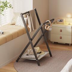 스탠드 폴딩 옷걸이 철제 선반 행거 이동식 옷장