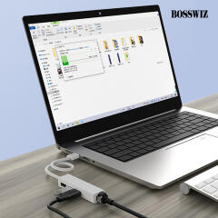 보스위즈 4in1 C타입 to RJ45 USB3.0 노트북 이더넷 BOS-CRJ14