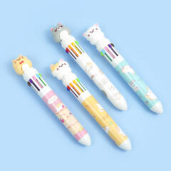 핑크풋 냥냥 피규어 10색 볼펜(랜덤발송)