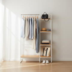 드레스룸 수납 선반 의류 행거 철제 스탠드 옷걸이