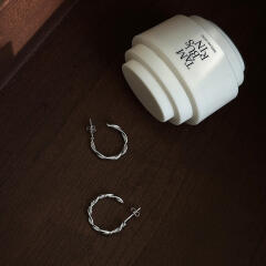 [925silver] Simple twist earring