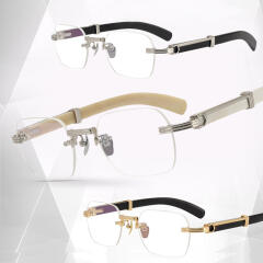 긱시크 무테 반무테 뿔테 안경 티타늄 안경테 J266