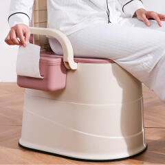 캠핑용/노인용 손잡이형 이동식 변기