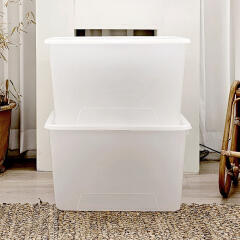 포터 대용량 반투명 정리함 72L 4개 대형 옷 리빙박스