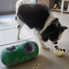 바우독 대나무 판다 펫 토이 바스락 노즈워크