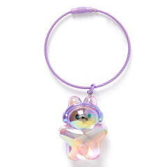 투명 아크릴키링 퍼플라라