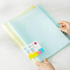 델리 투명 파스텔 클리어파일 20매 (색상랜덤)