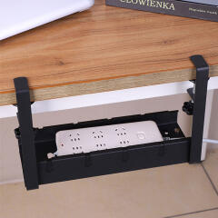 길이조절 무타공 멀티탭 정리함/거치대