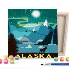 DIY그림그리기 25x25cm 랜드마크_알래스카_산