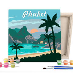 DIY캔버스형 그림그리기 25x25cm 랜드마크_태국_푸켓