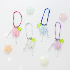 8color 벚꽃 막대사탕 키링 야광 군번줄