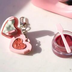 립밤 케이스 하트모양 화장품 소분 용기 키링 참장식