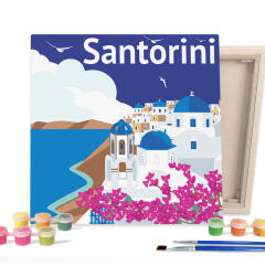 DIY그림그리기 25x25cm 랜드마크_산토리니_사랑의바다
