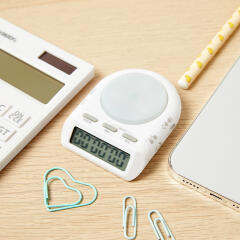 화이트 심플 스탑워치 타이머