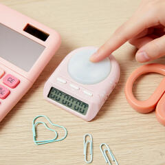 핑크 심플 스탑워치