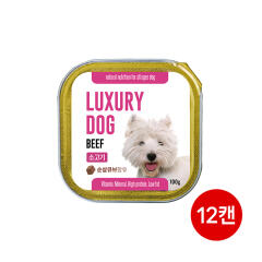 클래식펫 럭셔리 독 강아지캔 소고기 100g 12개
