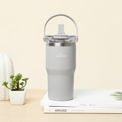 손잡이 텀블러 그레이600ml