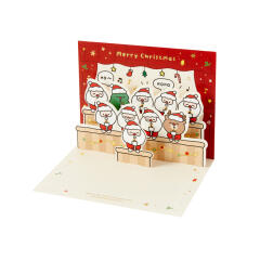 촛불 산타루돌프트리 팝업카드